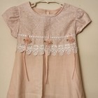 Bonnie Jean Girls Dress Size 5 Pink Lace Front Flowers S s Vintage
