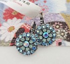  78 Mariana Pacific Blue Ab Floral Guardian Angel Crystal Pave Earrings Sale