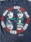 Vintage 1979 Kiss World Tour 79  T-shirt Shirt Black Aucoin Hanes Small S
