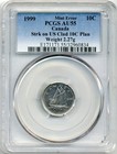 1999 Us   Canada 10 Cents  Mint Error  Struck On Us Clad 10c Planchet  Pcgs Au55
