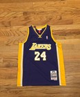 Kobe Bryant La Lakers  24  Kids Stitched Purple Jersey Youth Medium 10 12