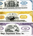 Lot s  Of 3000 Rare Antique U s  Stock Certificates   19 9c  100 Ea Of 30 Diff  