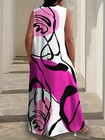 Multicolor Plus Size Abstract Print Maxi Dress Spring Summer 0xl 1xl 2xl 3xl
