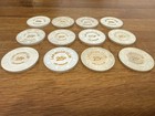 Lot Of 12 Vintage Las Vegas Club 25   Casino Chips Obsolete Fractional Poker