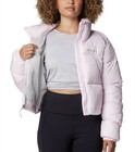 Columbia Puffect Cropped Jacket Women   s M Pink Insulated Puffer Short Zip