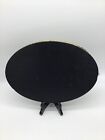 Vintage Extra Large Oval Vanity Tray Gold Floral Filigree Mirror
