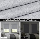 Cordless Blackout Roman Shades No Drill 35  W X 64  H Grey