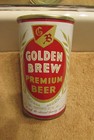 1960s Golden Brew  Early Pull Tab Top Beer Can  Maier  Los Angeles California