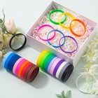 Cyclusive 20 Pieces Rubber Bracelets Solid Color Silicone 8 Inches  Bright