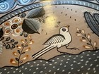 Vintage Tonala Mexico Signed Jimon Pottery Oval Folk Art Birds And Tree Plate