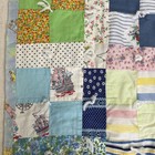 Vintage Handmade Baby Crib Quilt Patchwork Cotton Clean Great Condition 44x38   