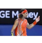 Nike Mens Xl Orange Rafael Nadal 2008 Australian Open Tennis Shirt Sleeveless 