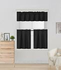  2pc Half Window Lined Curtain Panel Geometric Printed 30  W X 36  L  each   
