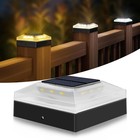 4x4    Solar Post Cap Lights Outdoor Fence Post Light Waterproof Solar Deck Lights