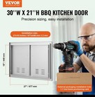 Hot  Bbq Access Door 30wx21h  Double Outdoor Kitchen Door stainless Steel F