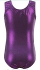Girls Gymnastics Leotard Purple Metallic Size Small