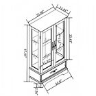 Lighted Glass Cabinet With Adjustable Shelves  Curio Display Cabinet For Home