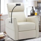  Power Recliner Chair Swivel Glider Rocker For Nursery  Set Of 1 Beige