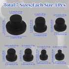 21 Pcs Black Silicone Hole Plugs Rubber Tube End Covers Waterproof Stopper