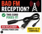 Bose Wave Radio Bad Fm Reception Fix     Oem Power Cord Antenna Replacement -  New