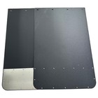 New Pair Universal Mud Flaps W  Stainless Steel Plates Semi Trailer Truck 24x36 