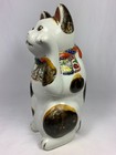 Antique Maneki Neko Lucky Cat Beckoning Cat Japanese Seto Ware