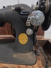 Vintage   Antique Singer  Sewing Machine With Wooden Case -untested Needs Wiring