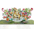 Cutpopup Rabbit Mama  Mothers Day Card Pop Up  3d Birthday Greeting Card  