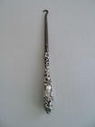 Wonderful Sterling Silver Art Nouveau Period Button Hook Repousse Pattern