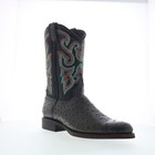 Dingo Ranger Ostrich Print Leather Di-131 Mens Black Cowboy Western Boots