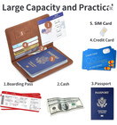 Travel Passport Holder Card Id Wallet Case Rfid Blocking Anti Scan Cover