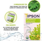 Organic Moringa Caffeine Herbal Tea - Original Flavor - 25 Premium Double