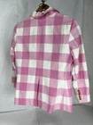 Liz Claiborne New York Blazer Jacket Womens Gingham  Pink Plaid Check
