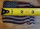 Vintage Cowboy Cowgirl American Flag Belt Buckle Silver Tone Usa Country Western