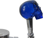 Skull Beer Tap Handle Blue Resin Sports Bar Kegerator Zombie Breweriana Gift
