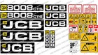 Jcb 8008 Cts Micro Digger  Decal Sticker Set With Safty Warning 