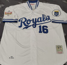 Vintage Bo Jackson  16 Kc Royals Throwback White Sewn Stitched Jersey 