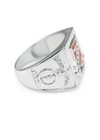 Kappa Sigma Sterling Silver Crest Ring With Red And Green Enamel