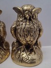 Vintage Brass Mcm Owl Bookends