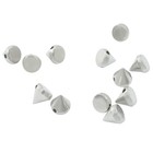 100 Pack Spike Studs Bead 8mm Bullet Spike Cone Studs flat Back Punk Spikes