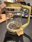 Vtg 1970 s Scm Proctor Silex Percolator Coffee Pot Gold W black Floral Border