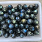 40mm Natural Rainbow Labradorite Ball Quartz Crystal Sphere Reiki Healing Gift