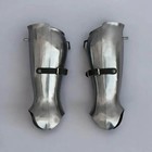 Handmade Steel Knight Leg Greaves  Medieval Shin Armor  Larp Cosplay