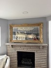 Vintage 90s Budweiser Clydesdale Bar Mirror W Gold-colored Frame - Large 34   x58   