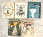 Lot Of 10 Vintage Sheet Music Songs Early 1900 s In Plastic With Backer Board