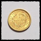 1853 Type1 Liberty Head One Dollar Gold Coin Usa  Nice Au   2d69  Free Us Ship