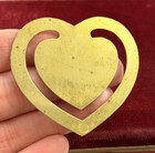 Vintage Bookmark Lot Brass Heart Bookmarks Tarnished Vintage Paperclip As Is