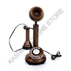 Antique Brass Candlestick Telephone     Vintage Retro Desk Phone  Classic Decors  