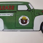 Vintage Smokey Bear Sign - Prevent Fires Service Truck Pump Porcelain Sign