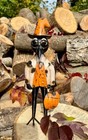 New Primitive Crow Figure Fall Halloween Black Metal 12 5 tx5 wx4 d Aged Randy